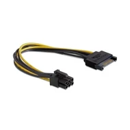 KÁBEL - SATA táp 15 pin > 6 pin PCI Express Delock kábel 82924