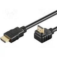 KÁBEL - HDMI-HDMI kábel  3m aranyozott v1.4 90° Goobay 31918