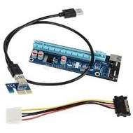 KÁBEL -  Riser PCI-Xpress X1-X16 + táp 60 cm