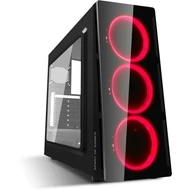 HZ - Spirit of Gamer Deathmatch V RED ATX fekete ablakos USB3