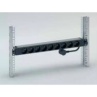 ELO - Manhattan elosztó 19" 1U Rack 8 aljzat, LED fény, 3m, túlfesz