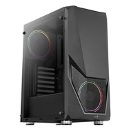HZ - Aerocool Zauron FRGB ATX Fekete Edzett üveg