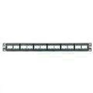 UTP - Equip Keystone Patch Panel 769124 24 port, Cat6, 1U, árnyékolatlan, fek