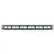 UTP - Equip Keystone Patch Panel - 769324 (24 port, Cat6A, 1U, árnyékolt, fekete