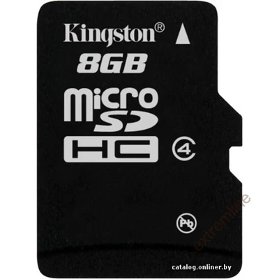 FLASH - MICRO SD CARD  8GB KINGSTON CL4 ADAPTER NÉLKÜLI