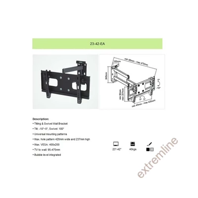 KON - Sunne TV fali konzol 23"-42"