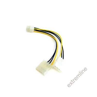 KÁBEL -  4pin (molex) ->6pin VGA tápkábel adapter