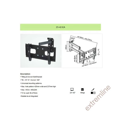 KON - SUNNE (PRO05) Projector fali konzol dönthető/forgatható