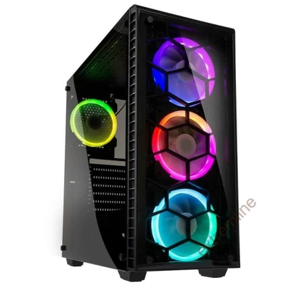 HZ - Kolink Observatory Lite Mesh RGB ATX Edzett üveg Fekete