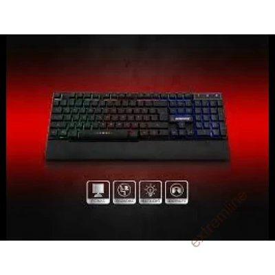 KEYB - Rampage Billentyűzet Mechanikus - KB-R210 FAVORY RGB,105gombos,ezüst  HUN